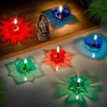 3D Reflection Plastic Diya (12 Pcs)