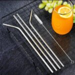Reusable Stainless Steel Straw (5 Pcs Set)