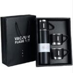 Vacuum Flask Set (Bottle with 3 Steel Cups)