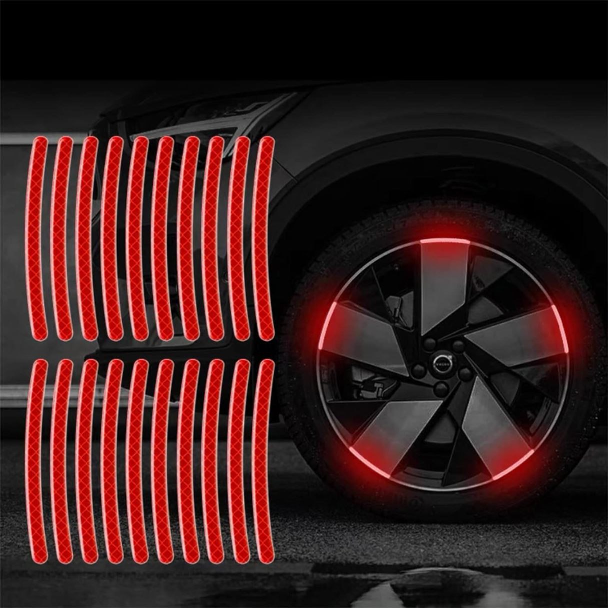 Car Wheel Reflective Stickers (20 Pcs)