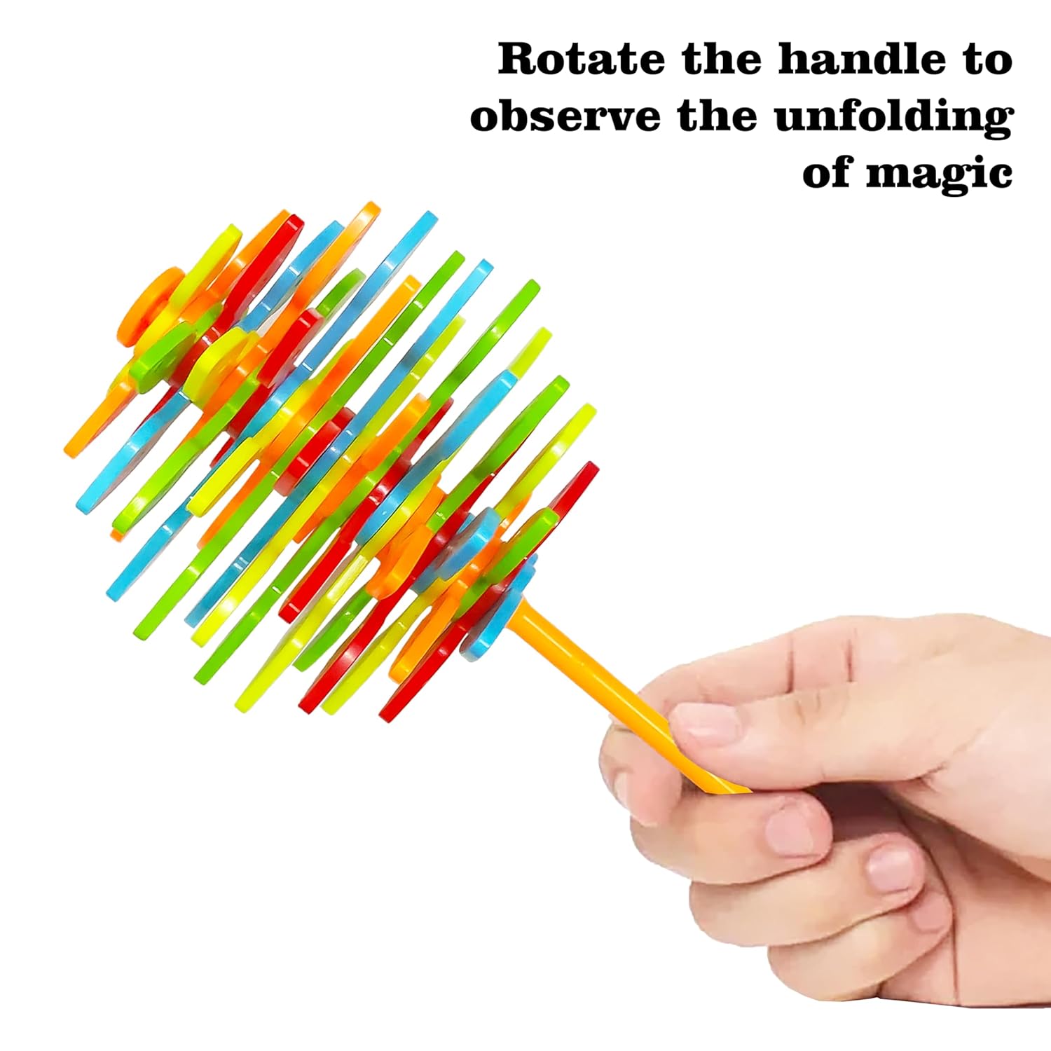 Multicolour Striped Spinning Candy Flower Toy (3)