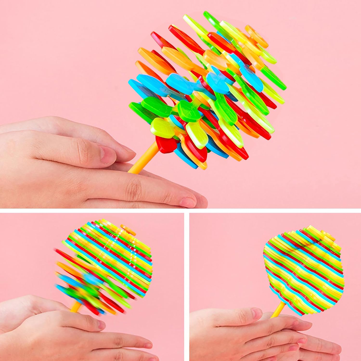 Multicolour Striped Spinning Candy Flower Toy (4)