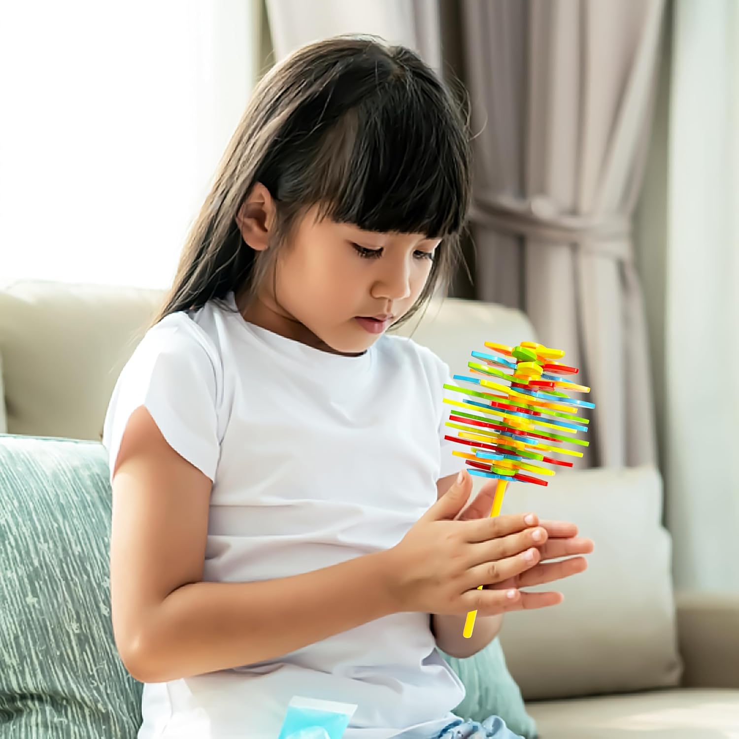 Multicolour Striped Spinning Candy Flower Toy (7)