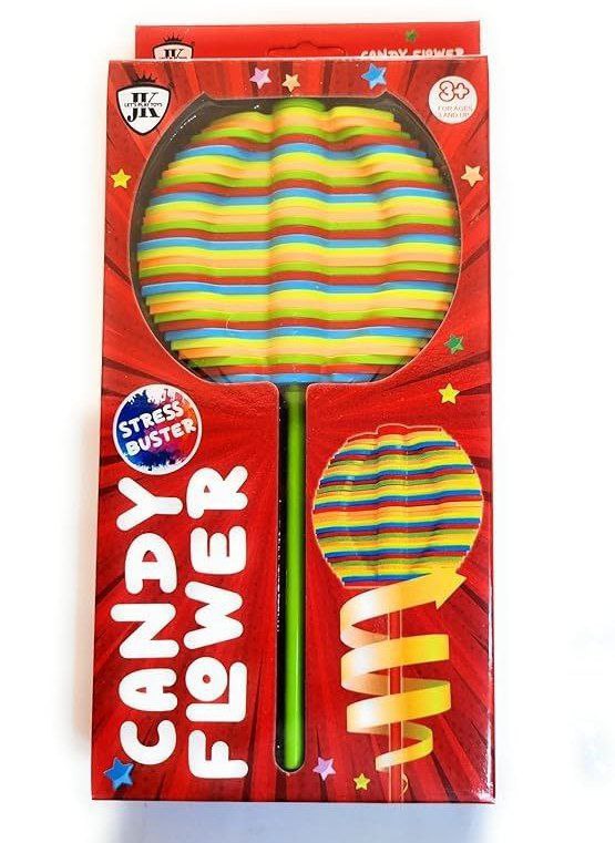 Multicolour Striped Spinning Candy Flower Toy (9)