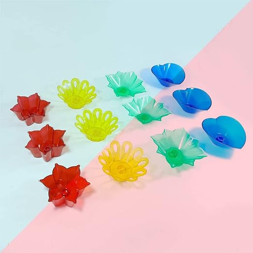 Plastic Colorful Reflection Diya (12 Pcs) (4)
