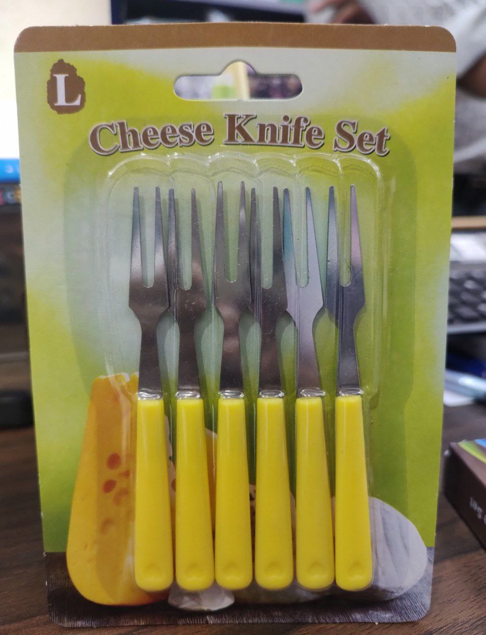 Stainless Steel Cheese Fruit Fork Set (6 Pcs)