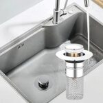 Stainless Steel Sink Strainer with Removable Filter Basket