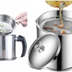 Stainless Steel Oil Strainer Pot with Lid